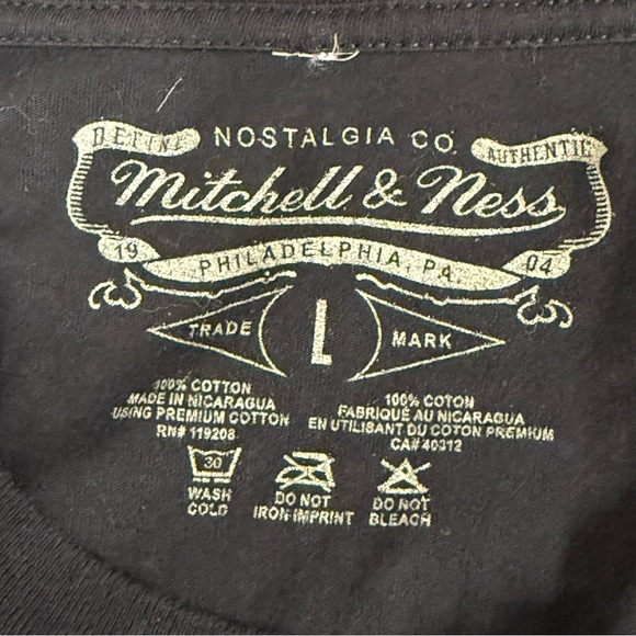 Mitchell & Ness Chicago Cubs Black Graphic Tee Shirt Men’s L MLB Baseball - Picture 6 of 7